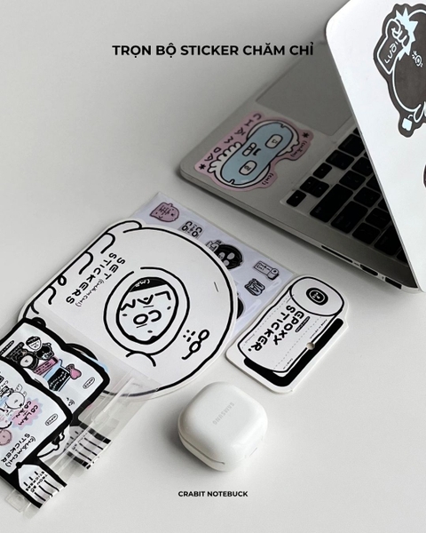 Set 20 miếng Sticker Vali Chăm chỉ