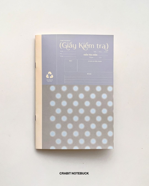 Giấy kiểm tra 15 tờ đôi Chấm bi - Tím