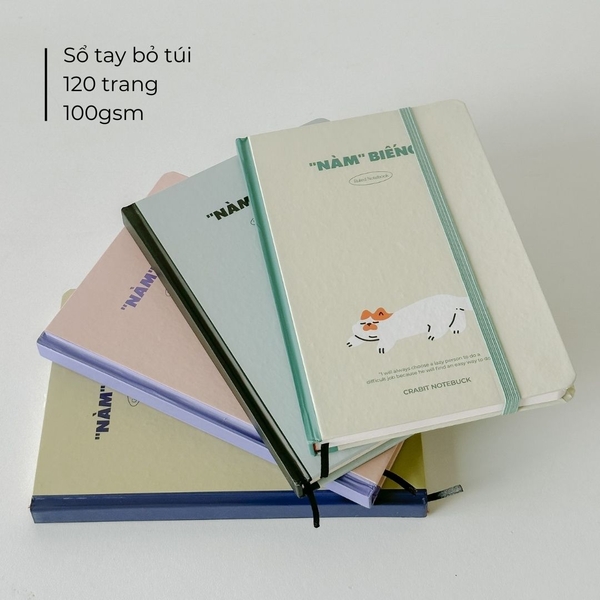 Sổ kẻ ngang 120 trang 100gsm - "Nàm" Biếng Mèo trắng