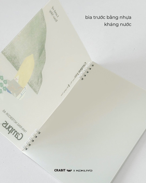 Sổ lò xo A5 kẻ ngang 160 trang Crabit x Kokuyo - Land of Too-Shy - Bananeet Picnic