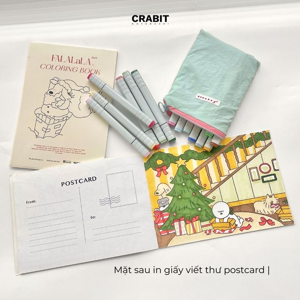 Sổ tô màu bút marker Falalala chủ đề lễ hội, giáng sinh