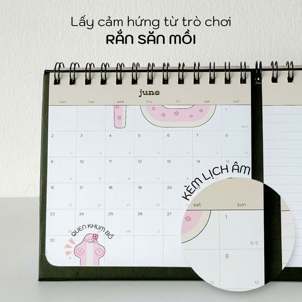 Lịch 2025 để bàn - Crabit Calendar Rắn Săn Mồi có lịch âm