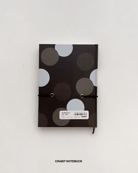 Sổ tay A5 trơn 132 trang 130gsm Chấm bi - Đen Trắng