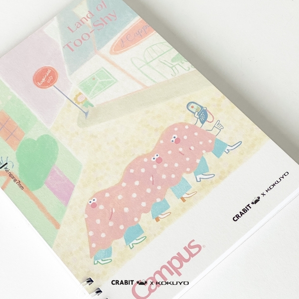 Sổ lò xo A5 kẻ ngang 160 trang Netizen - Crabit x Kokuyo - Land of Too-Shy