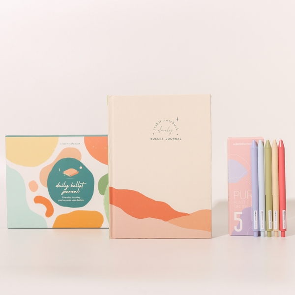 Combo Sổ Playful Daily Bullet Journal - Set 5 bút