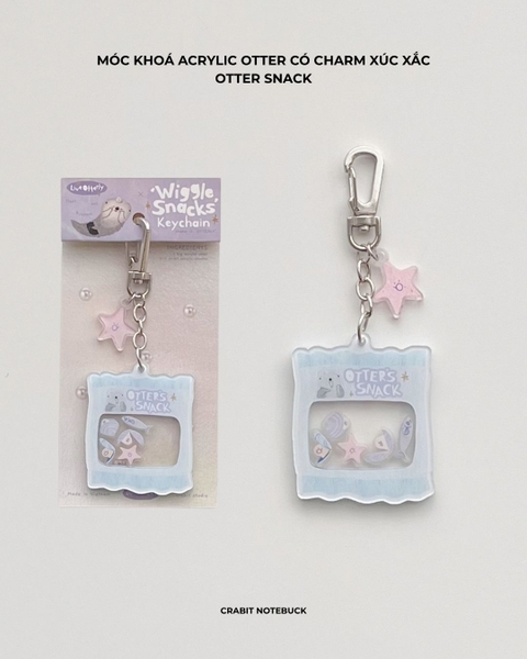 Móc khoá acrylic kèm mini charm lắc Otter Life