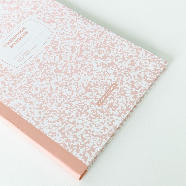 Vở dot 140 trang tặng kèm sticker Composition Collection - Hồng Peach