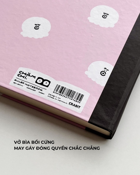 Vở bìa cứng kẻ ngang 200 trang 70gsm Chăm chỉ Be