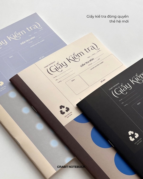 Combo 3 Giấy kiểm tra 15 tờ đôi Chấm bi