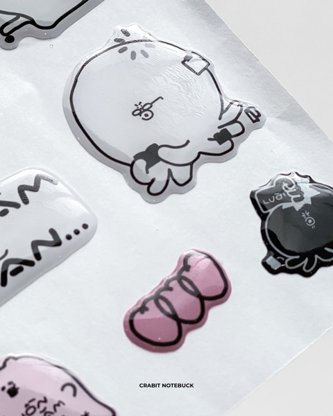 Set sticker eposy Chăm chỉ