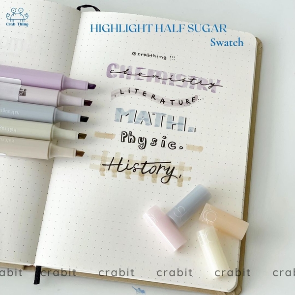 Bút highlight Half Sugar dùng vẽ tranh, đánh dấu