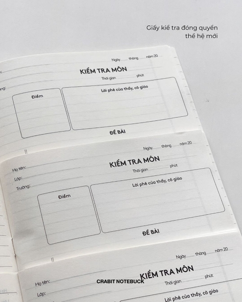 Giấy kiểm tra 15 tờ đôi Chấm bi - Tím