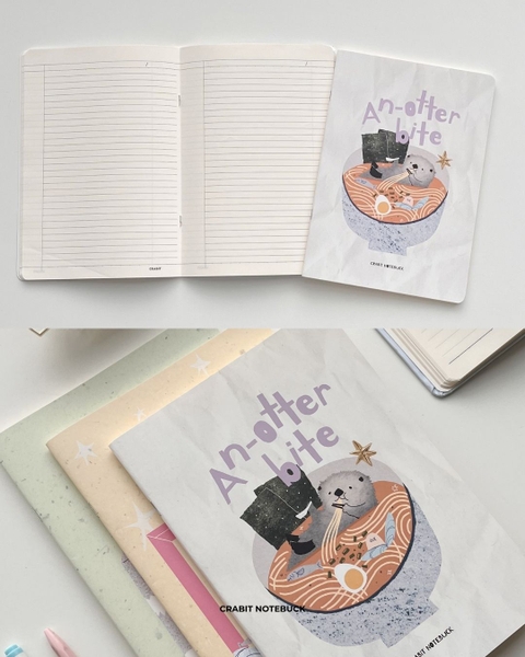 Vở kẻ ngang 80gsm 100 trang Otter - Mỳ Ramen