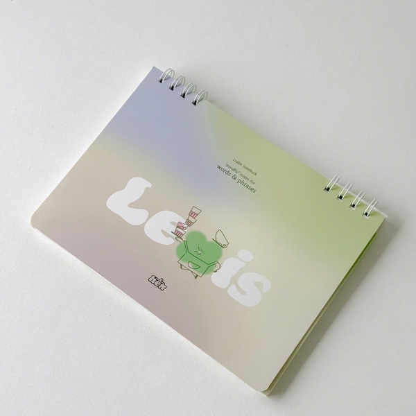 Sổ học từ B5 ruột kẻ ngang 90 trang học 360 từ - Hên Gradient