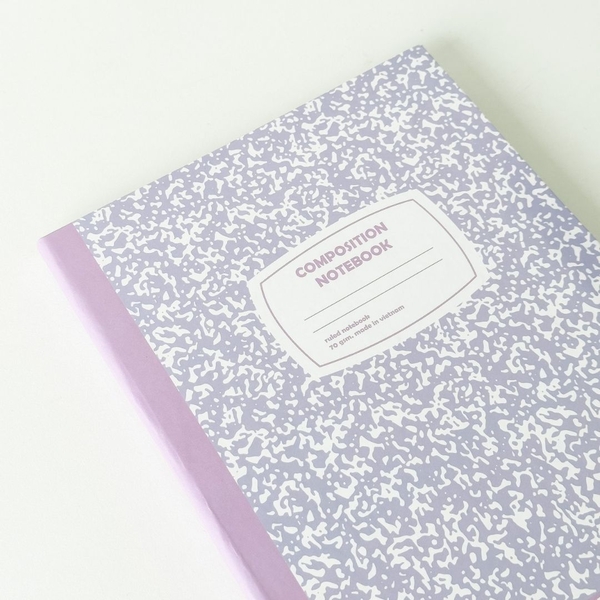 Vở kẻ ngang 200 trang tặng kèm sticker Composition Collection - Tím