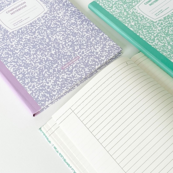 Vở kẻ ngang 200 trang tặng kèm sticker Composition Collection - Tím