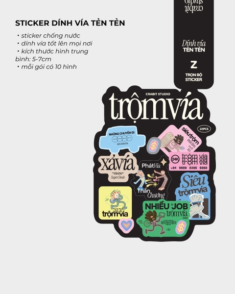 Sticker Dính Vía Tẻn Tẻn Z