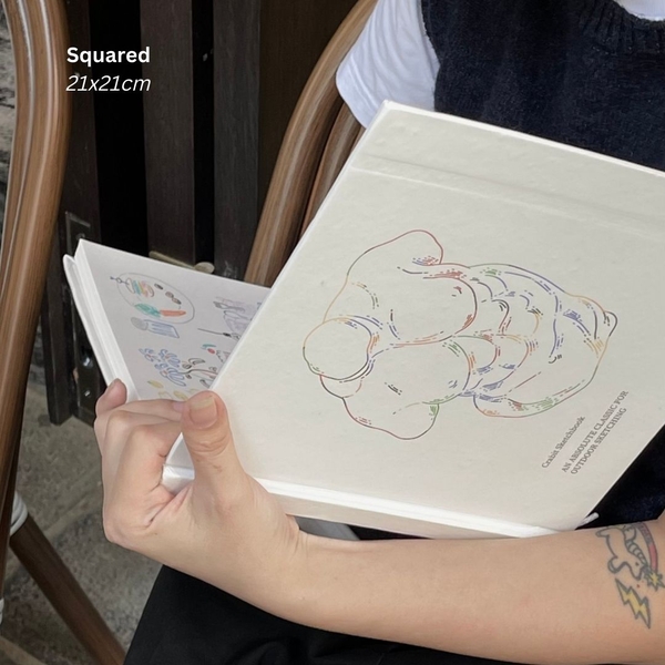 Sketchbook Vuông 190gsm - Thought Xanh Biển