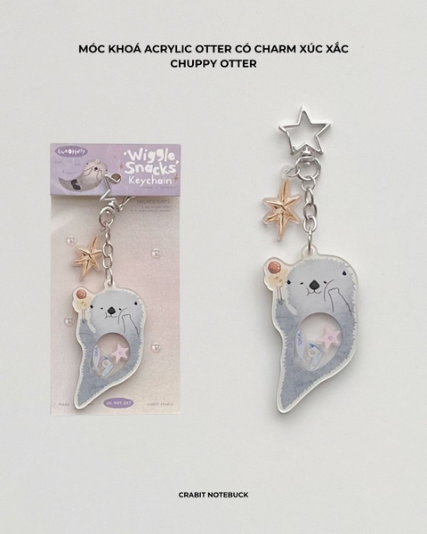 Móc khoá acrylic kèm mini charm lắc Otter Life