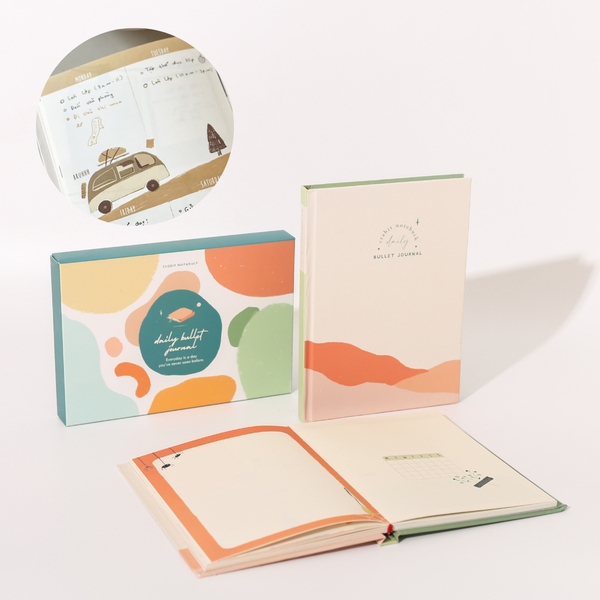 Combo Sổ Playful Daily Bullet Journal - Set 5 bút