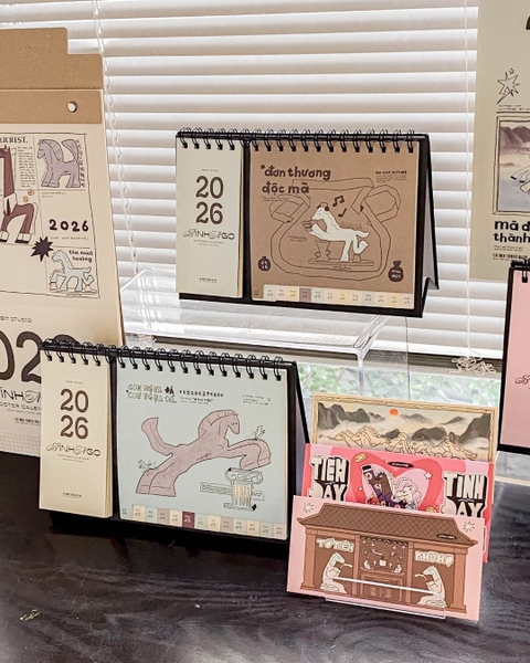 Lịch để bàn 2026 Crabit Calendar - Ngựa Ngựa