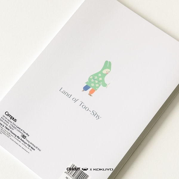 Vở B5 kẻ ngang 80 trang Thỏ - Crabit x Kokuyo - Land of Too-Shy