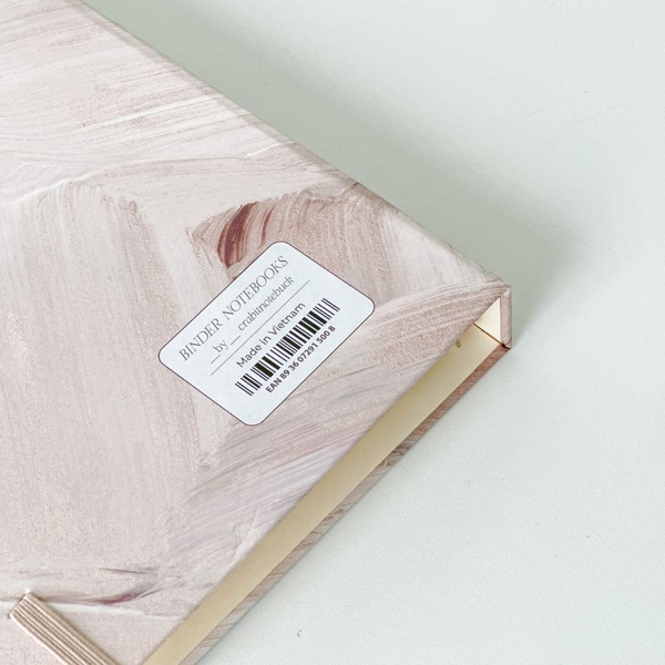 Sổ còng sắt bìa cứng A5 6 lỗ Feather Vệt màu Be