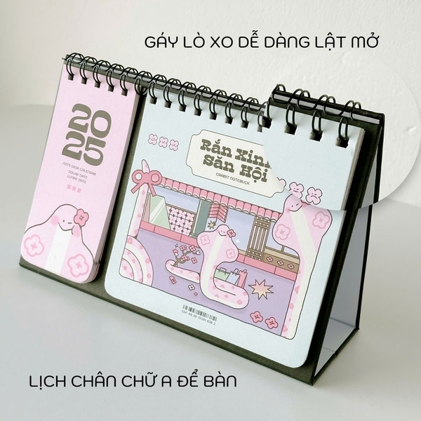 Lịch 2025 để bàn - Crabit Calendar Rắn Săn Mồi có lịch âm