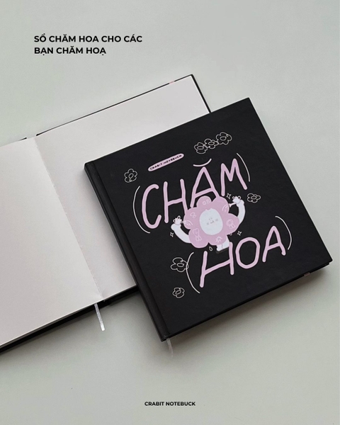 Sketchbook vuông 190gsm 80 trang 21x21cm Chăm chỉ - Chăm Hoa