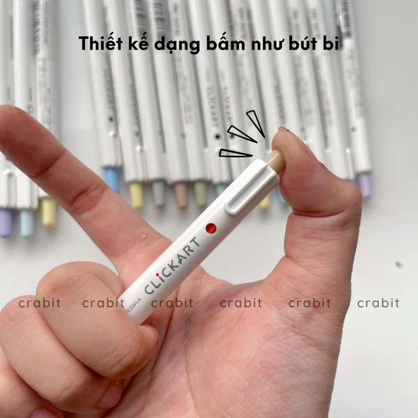 Bút Zebra Clickart nhiều màu mực ngòi 0/.6mm