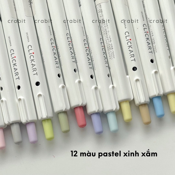 Bút Zebra Clickart nhiều màu mực ngòi 0/.6mm