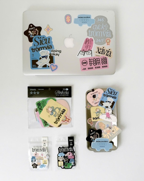 Sticker Dính Vía Gương Mẫu A+