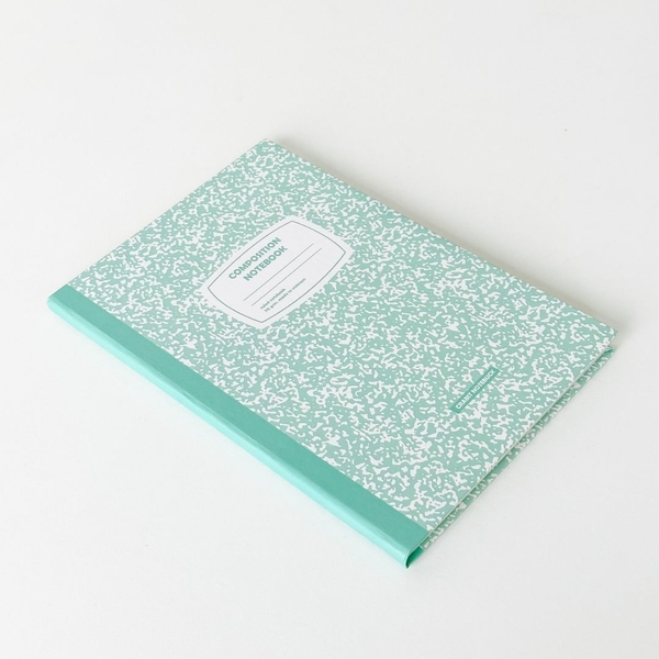 Vở kẻ ngang 200 trang tặng kèm sticker Composition Collection - Xanh