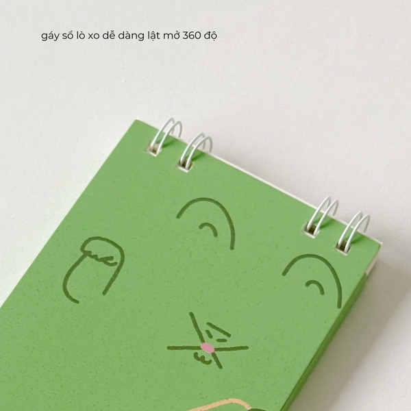 Sổ học từ Handy ruột grid 90 trang học 630 từ tượng hình - Hên Xanh lá