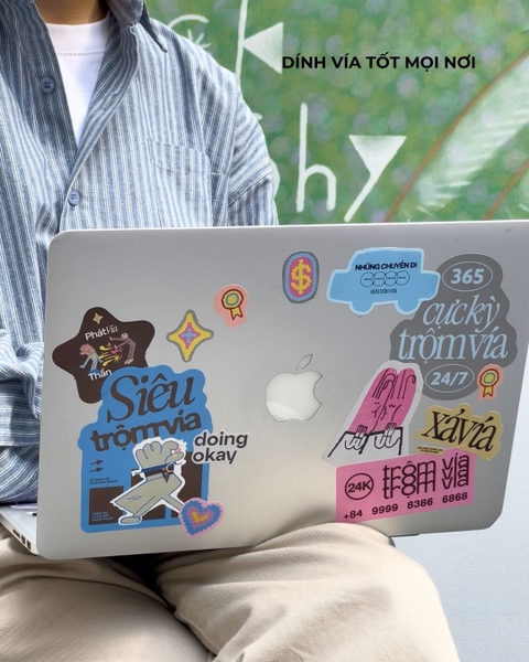 Sticker Dính Vía Siêu to dán Vali