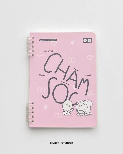 Sổ còng 2 đầu A5 100gsm 120 trang kẻ ngang Chăm chỉ - Chăm Sóc