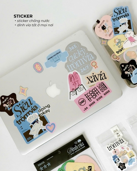 Sticker Dính Vía Siêu to dán Vali