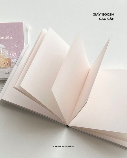 Sketchbook vuông bìa mềm bọc vỏ pvc tặng kèm sticker 190gsm 72 trang Miếng Bánh Mỳ
