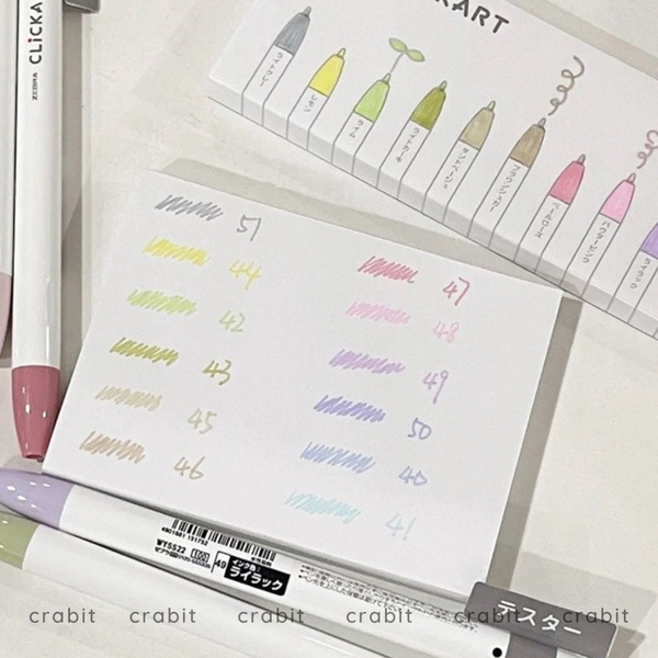 Bút Zebra Clickart nhiều màu mực ngòi 0/.6mm