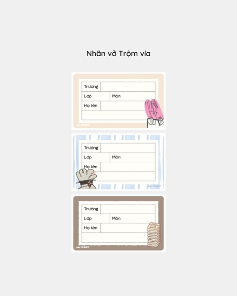 Tập 18 nhãn vở Crabit - Trộm vía