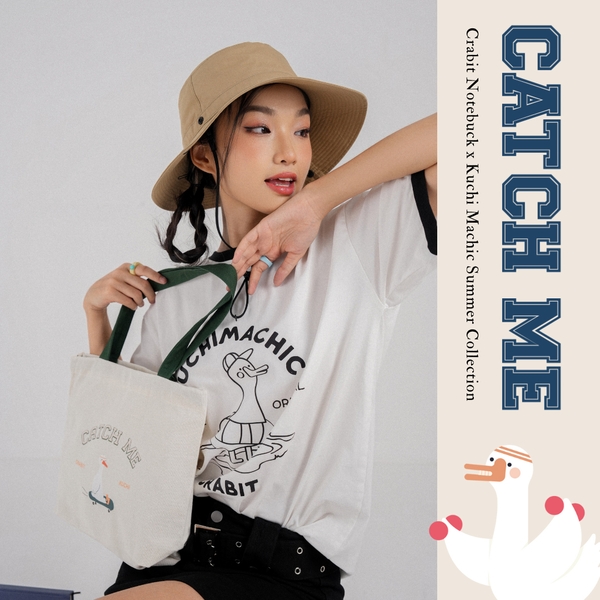 Áo phông oversize Be goose - Crabit x Kuchi - Great like Goose