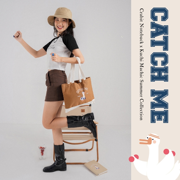 Áo croptop Catch me - Crabit x Kuchi - Great like Goose