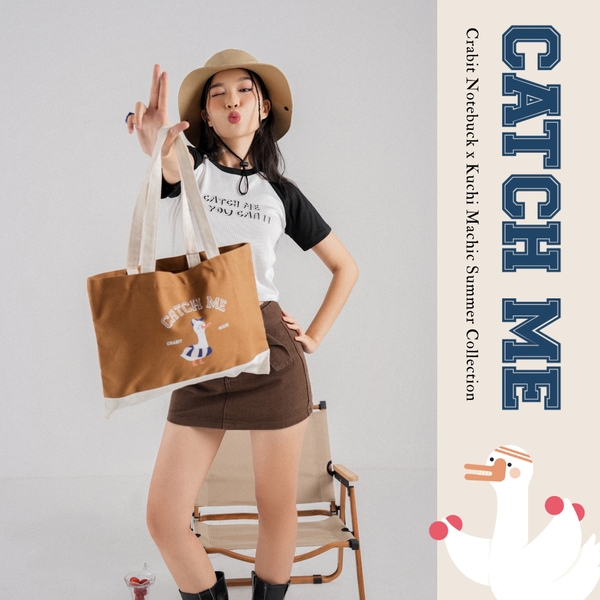 Áo croptop Catch me - Crabit x Kuchi - Great like Goose