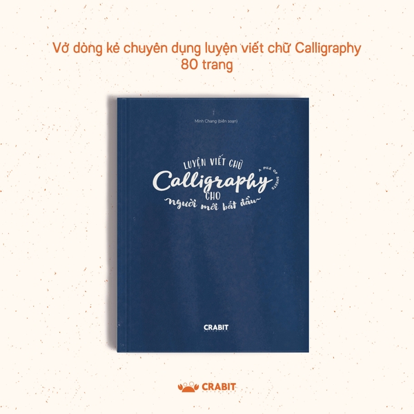 Vở dòng kẻ chuyên dụng luyện viết chữ Calligraphy Xanh dương 80 trang