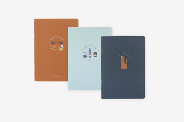 Combo 3 vở grid 120 trang - Hide & Seek Mèo