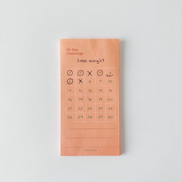30 Days Challenge Note - Crabit Notepad