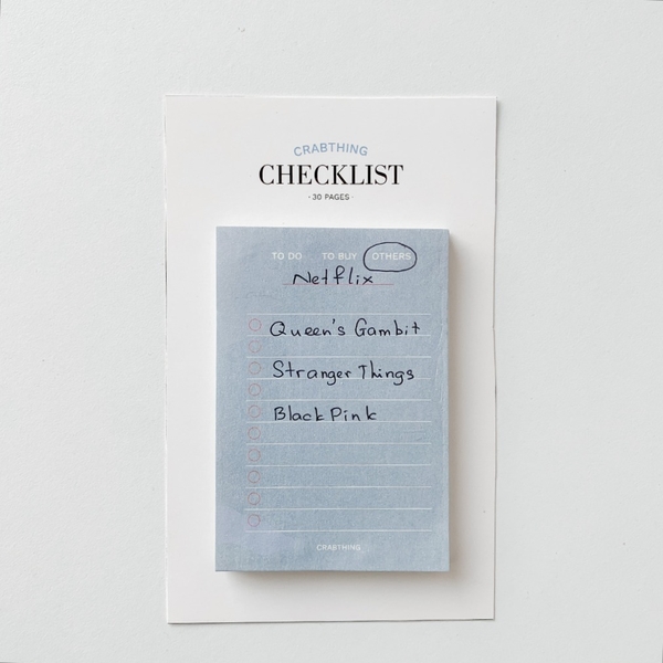 Checklist Note - Crabit Notepad