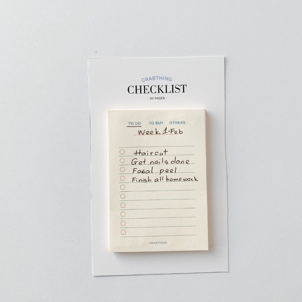 Checklist Note - Crabit Notepad