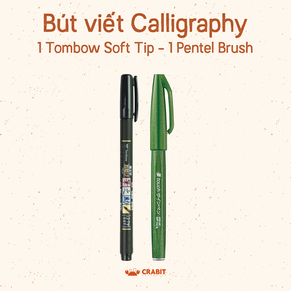 Combo 2 bút luyện viết chữ Calligraphy chuyên dụng