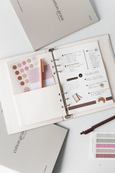 Sổ còng A5 6 lỗ - Cotton Grass